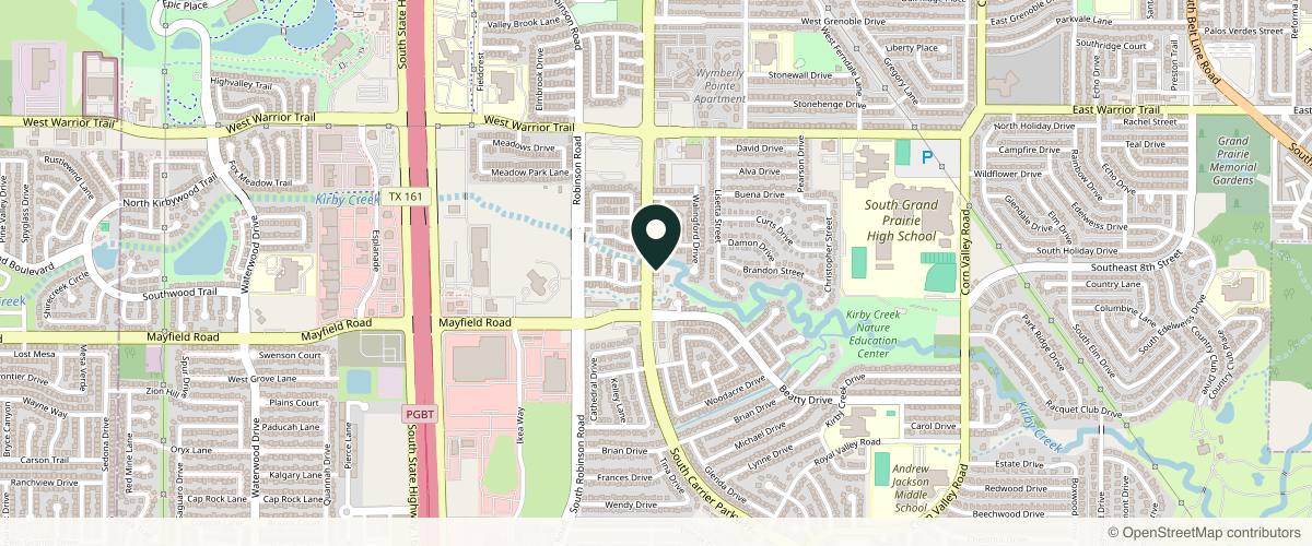 Map showing Epiphany Dermatology in Arlington, Texas