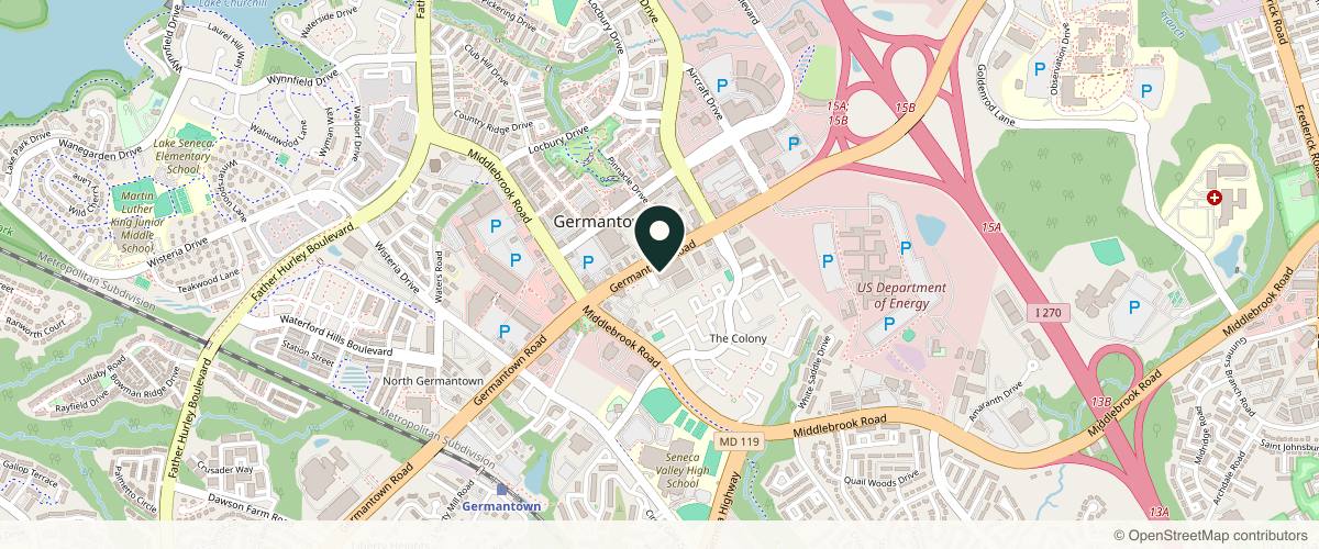 Map showing Epiphany Dermatology (formerly Sona Dermatology) in Rockville, Maryland