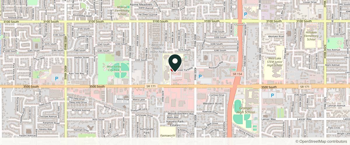 Map showing Epiphany Dermatology (formerly West Valley Dermatology) in Salt Lake City, Utah