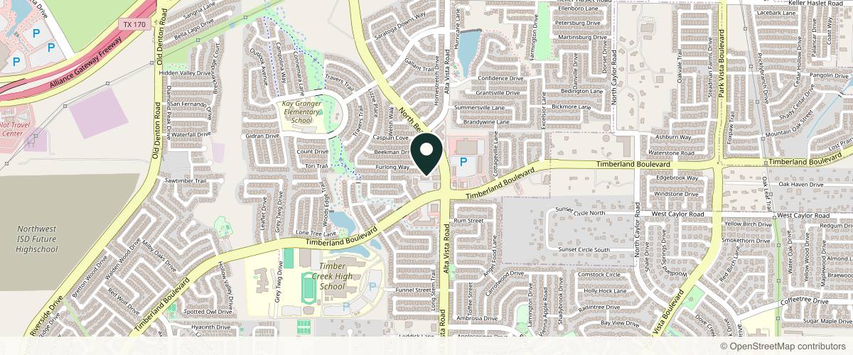 Map showing Epiphany Dermatology in Fort Worth, Texas