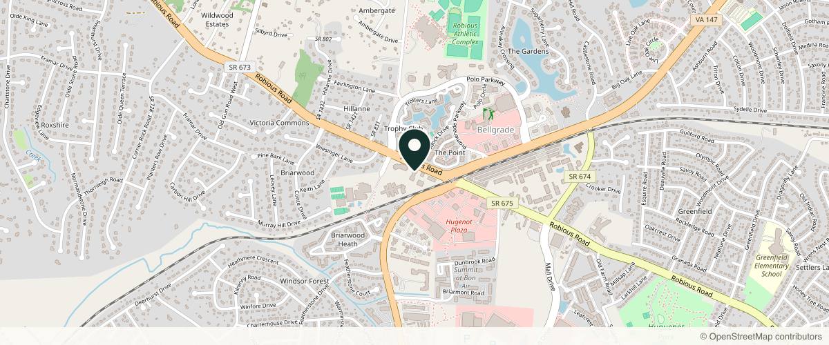Map showing Epiphany Dermatology in Richmond, Virginia