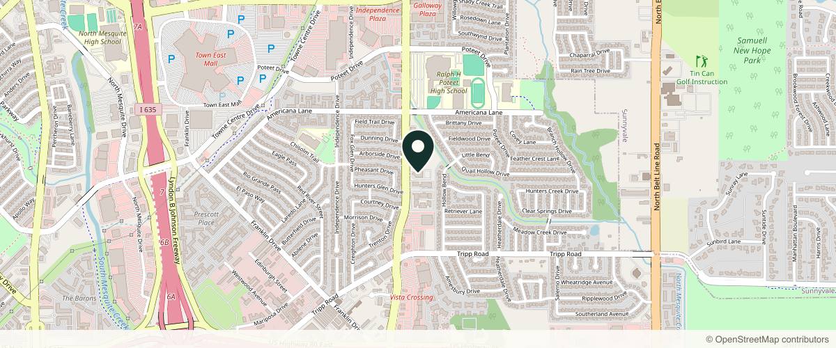 Map showing Epiphany Dermatology in Rockwall, Texas