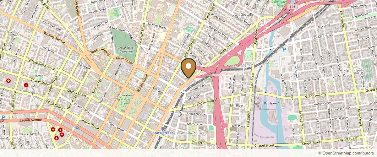 Map showing Esana Plastic Surgery Center & MedSpa in New Haven, Connecticut