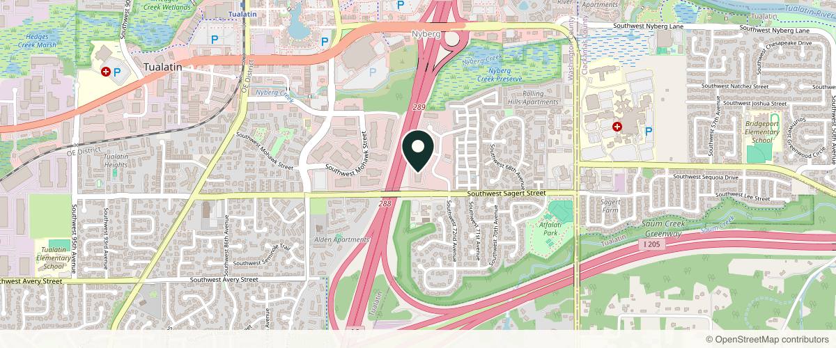 Map showing Esprit Cosmetic Surgeons in Lake Oswego, Oregon