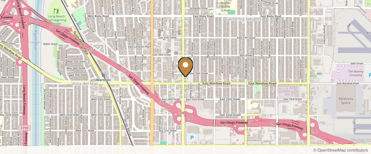 Map showing Estea Laser & Cosmetic Center in Long Beach, California