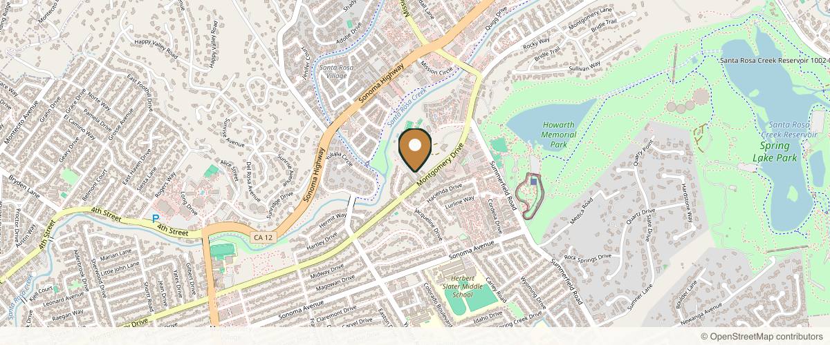 Map showing Esther Penn, MD - Solo Physician Medical Aesthetics in Santa Rosa, California