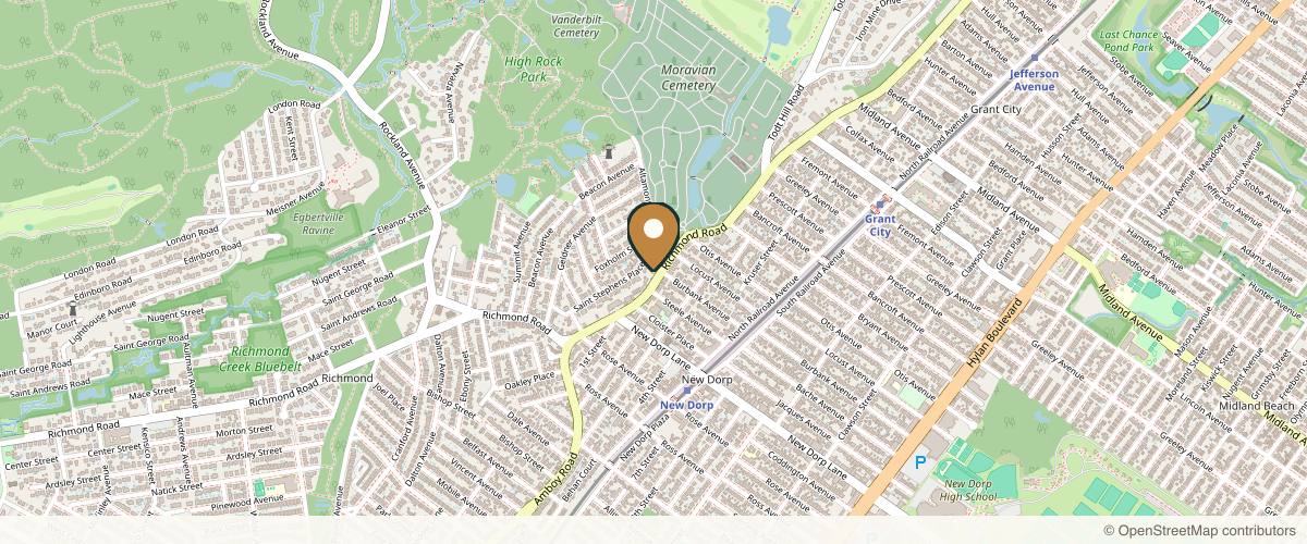 Map showing Evergreen Wellness & Aesthetics in Staten Island, New York