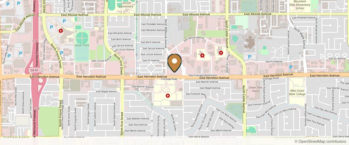 Map showing Eye Medical Center of Fresno in Fresno, California