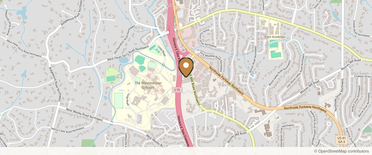 Map showing EyelidATL: Michael G. Neimkin M.D. Ophthalmic Plastic and Cosmetic Surgery in Marietta, Georgia