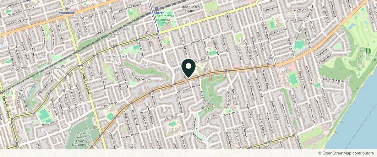 Map showing FACET Dermatology in Toronto, Ontario