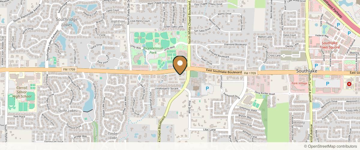 Map showing Facial Plastic Surgery Institute in Southlake, Texas