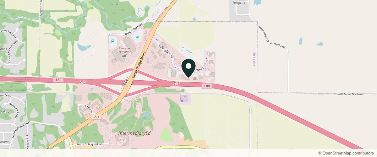 Map showing Facial Rejuvenation Center in Iowa City, Iowa
