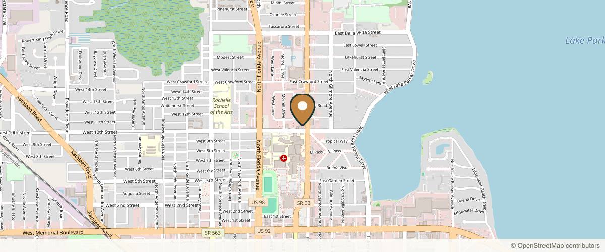 Map showing Faeza Kazmier, MD in Lakeland, Florida