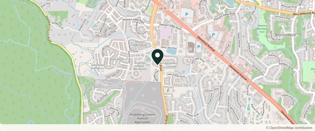 Map showing Family Dermatology - Duraleigh in Raleigh, North Carolina