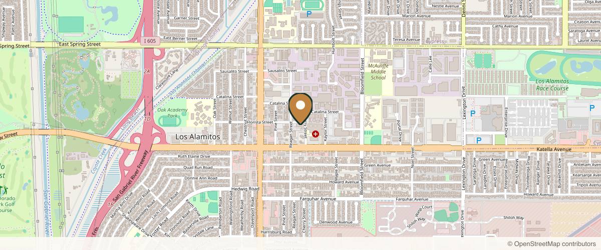 Map showing Farbod Esmailian, MD FACS in Long Beach, California