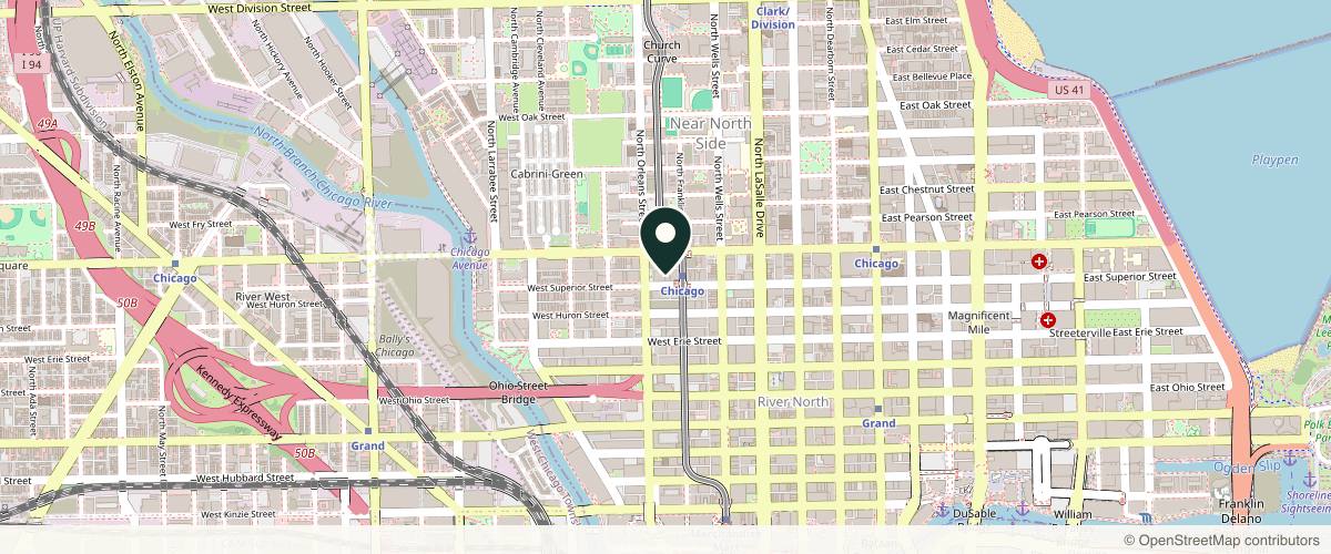 Map showing FemSculpt Cosmetic Gynecology in Chicago, Illinois