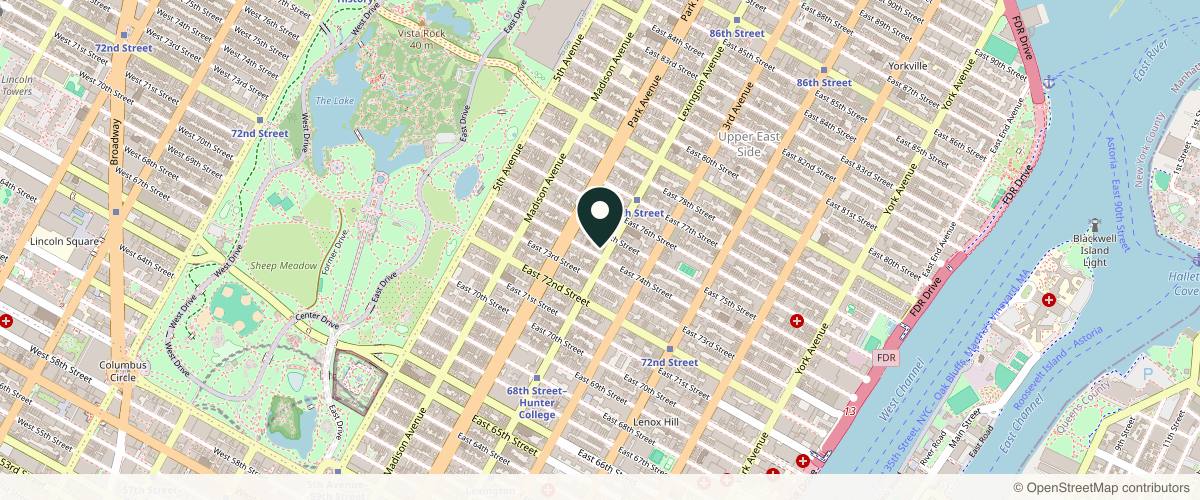 Map showing Ferzli Facial Plastic Surgery in New York, New York