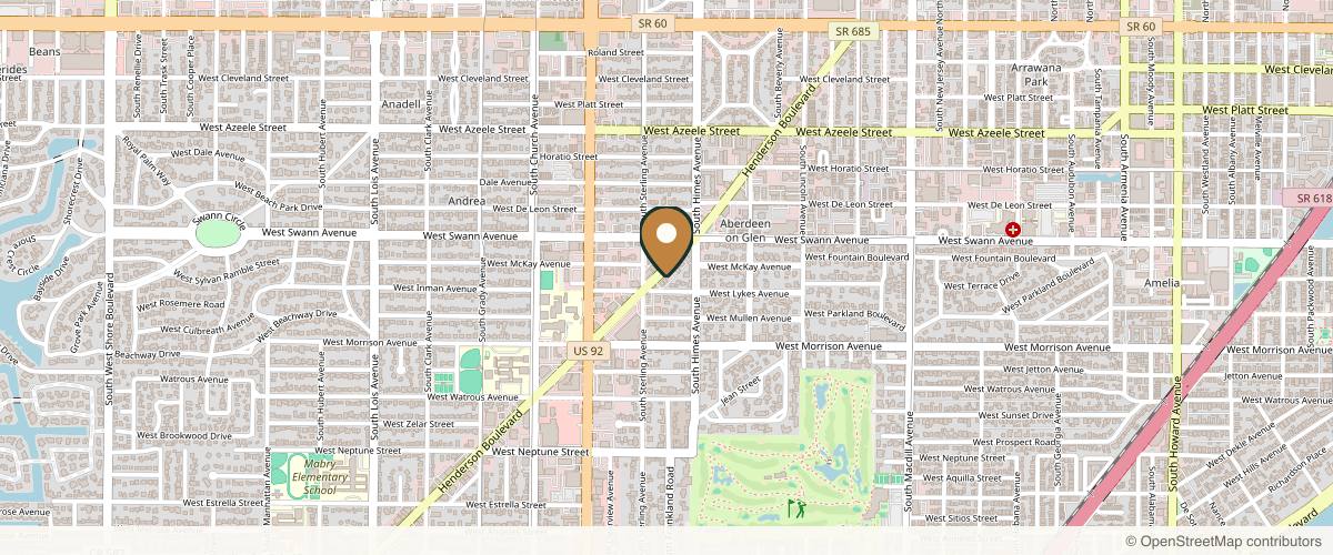 Map showing Finer You PA - Dr. Anahita Azharian, DO, MPH in Lakeland, Florida