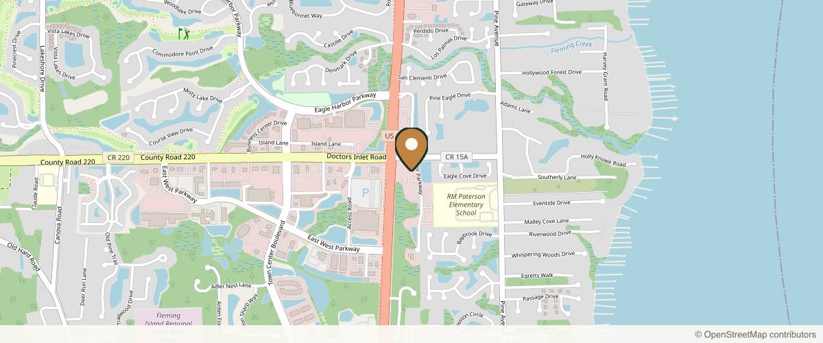 Map showing Fleming Island Plastic Surgery in Jacksonville, Florida