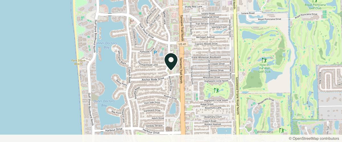 Map showing Florida Coastal Dermatology in Naples, Florida
