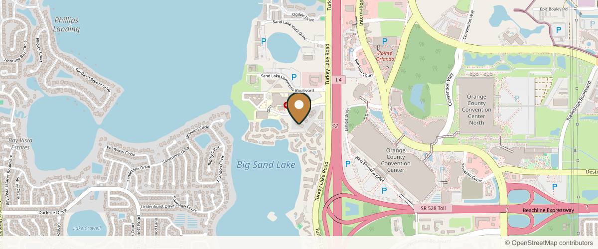 Map showing Florida Ear, Nose, Throat & Facial Plastic Surgery Center in Kissimmee, Florida