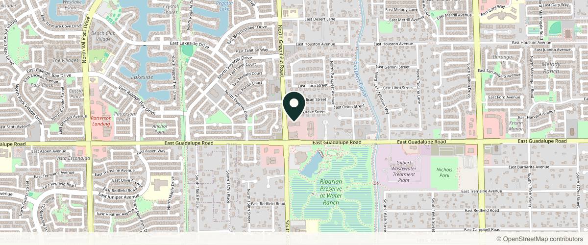 Map showing Forefront Dermatology Gilbert, AZ in Chandler, Arizona