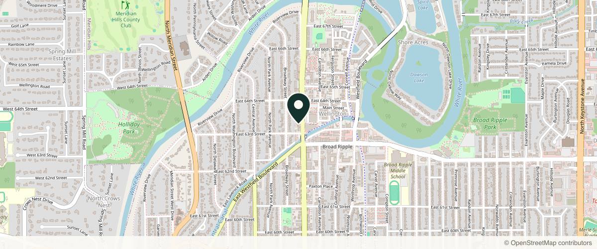 Map showing Forefront Dermatology in Indianapolis, Indiana