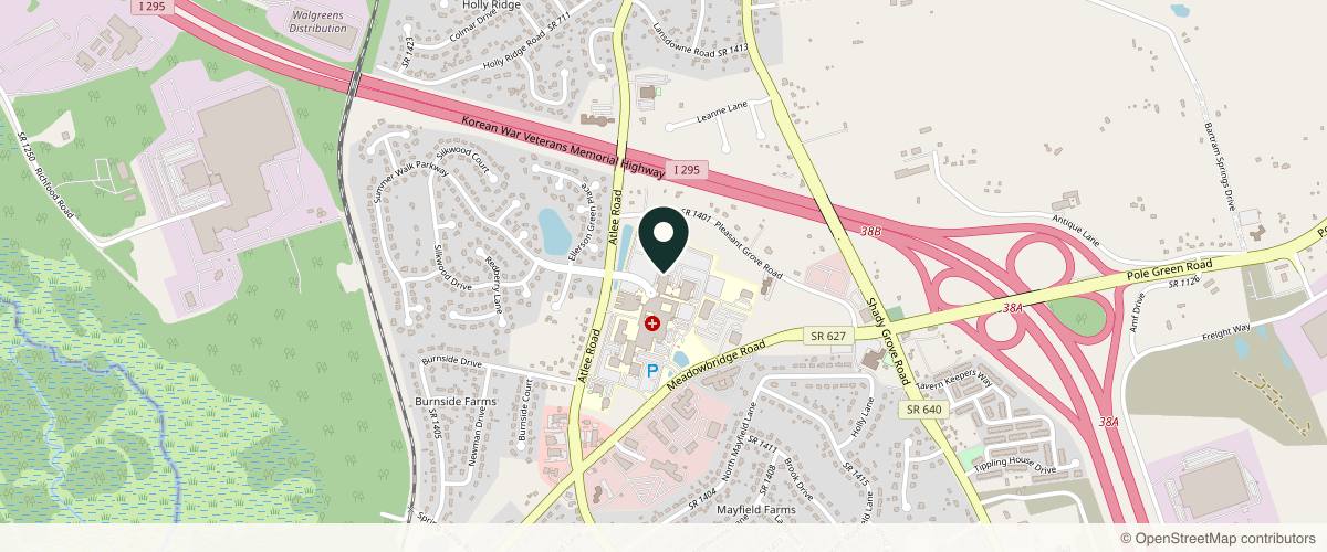 Map showing Forefront Dermatology Mechanicsville, VA in Richmond, Virginia