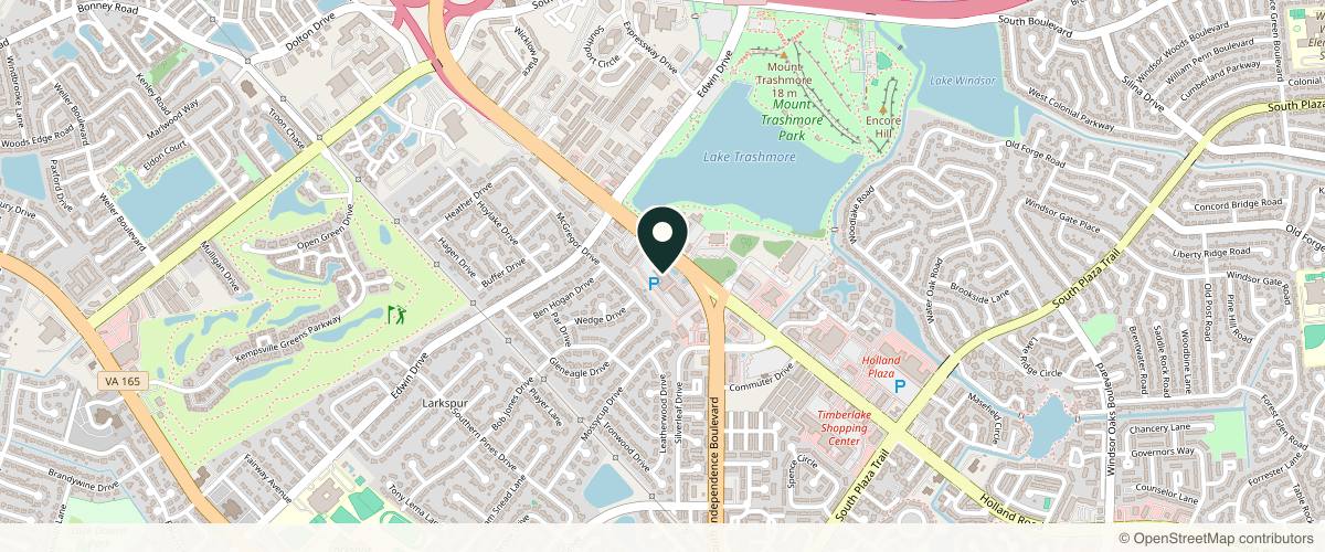Map showing Forefront Dermatology in Virginia Beach, Virginia