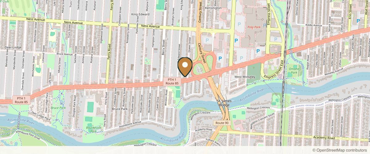 Map showing Form Medical Aesthetics in Winnipeg, Manitoba