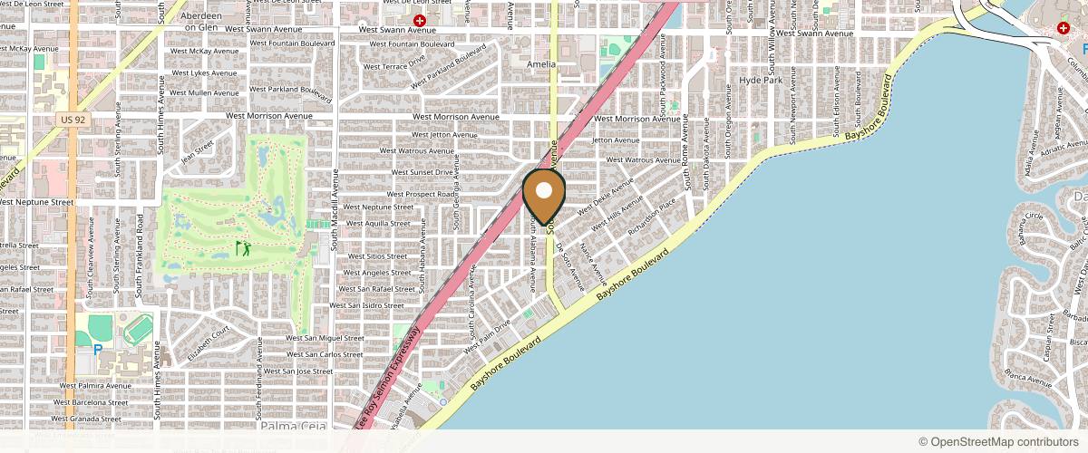 Map showing Formation by Dr. Gopal Grandhige - Tampa Plastic Surgery Clinic in Tampa, Florida