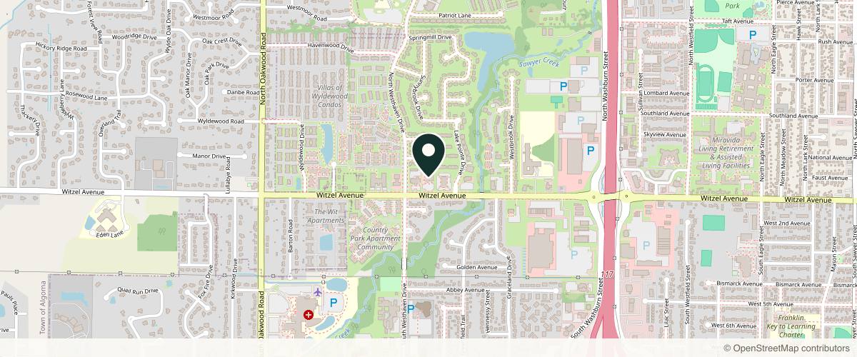 Map showing Fox Valley Plastic Surgery in Green Bay, Wisconsin