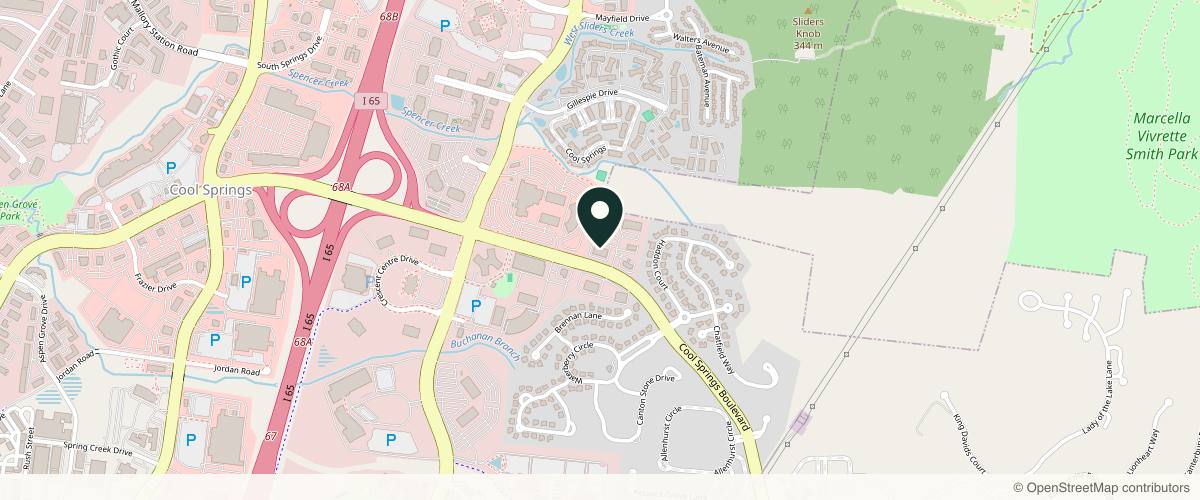 Map showing Franklin Dermatology Group in Franklin, Tennessee