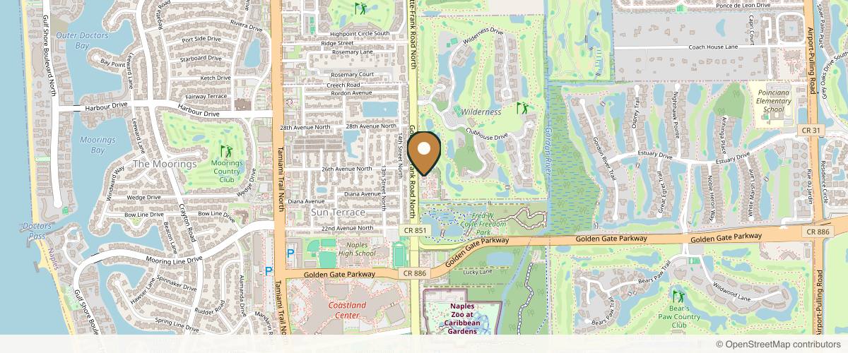 Map showing Frantz Cosmetic Center in Naples, Florida