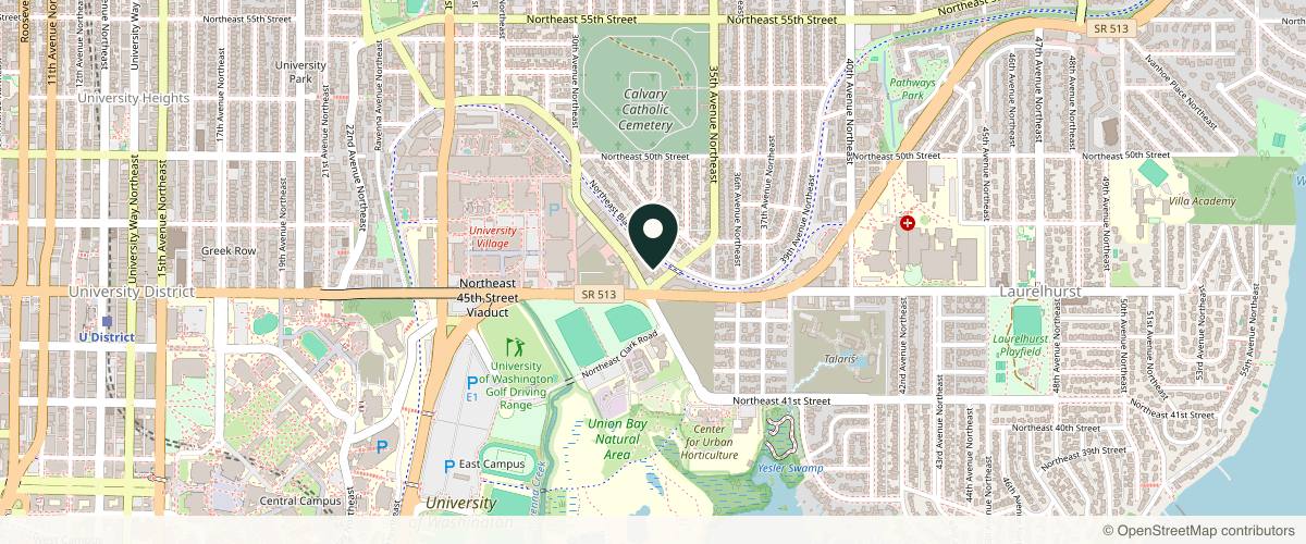 Map showing Frontier Dermatology (Laurelhurst) in Seattle, Washington