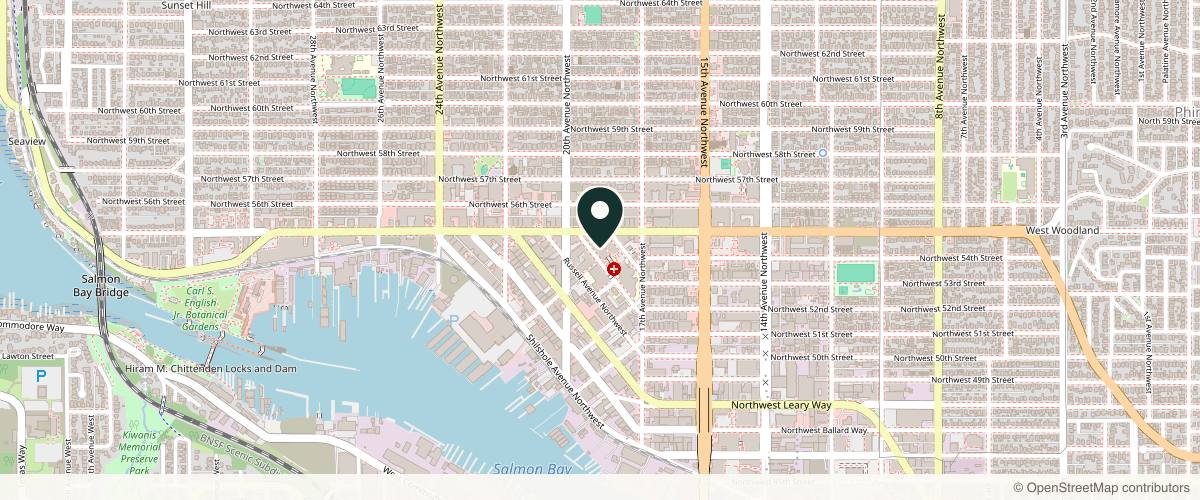 Map showing Frontier Dermatology in Seattle, Washington