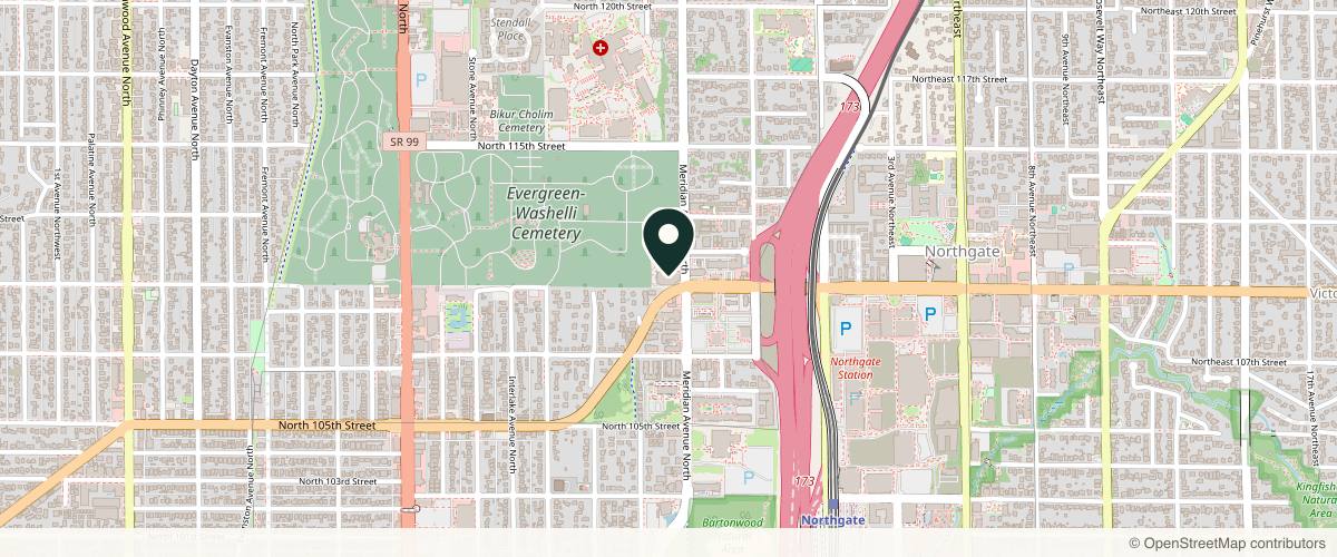 Map showing Frontier Dermatology in Seattle, Washington