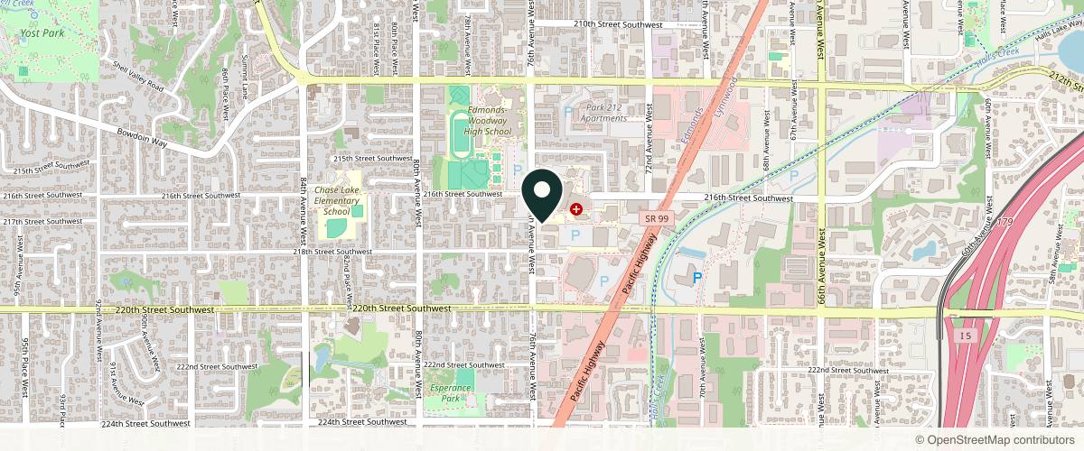 Map showing Frontier Dermatology in Seattle, Washington