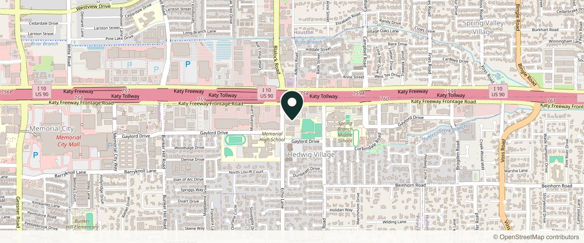 Map showing Funk Facial Plastic Surgery in Houston, Texas
