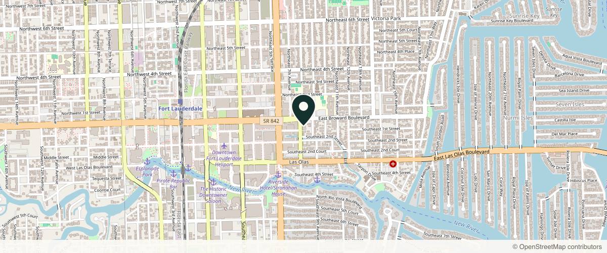 Map showing Galt Dermatology & Concierge Medicine in Fort Lauderdale, Florida