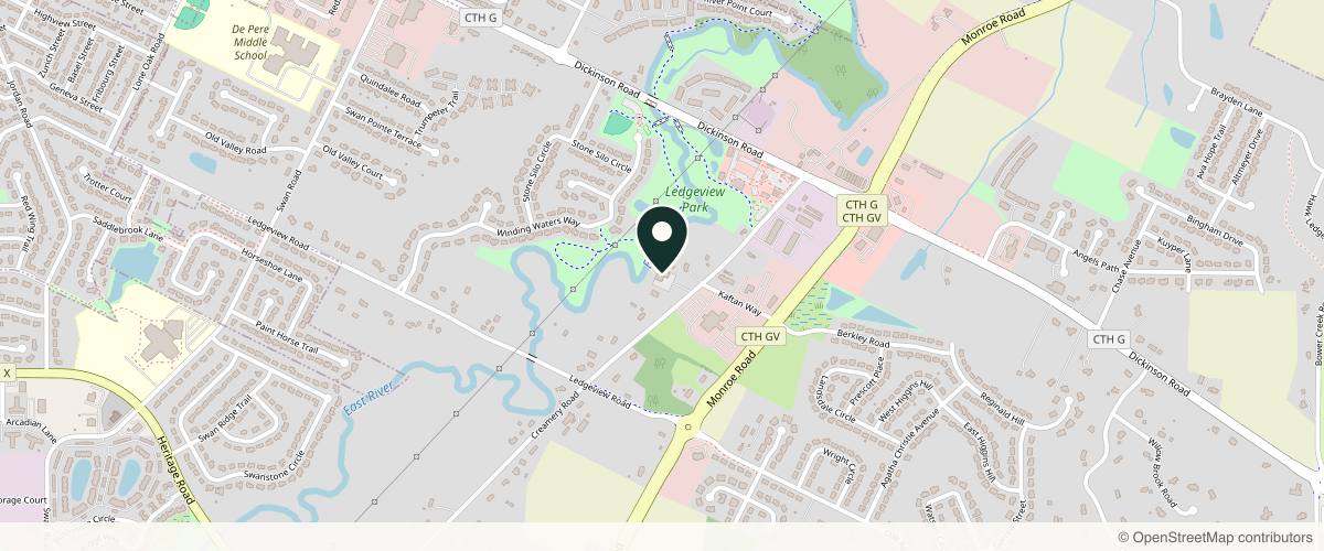 Map showing Genesis By Janelle in Green Bay, Wisconsin