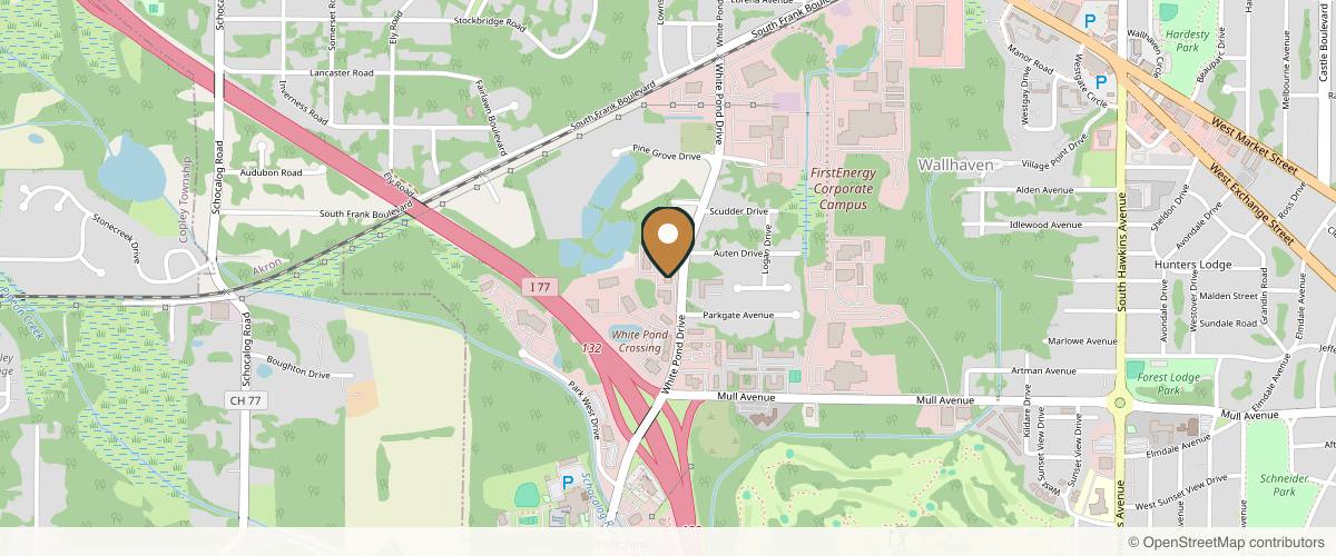 Map showing Gentile Facial Plastic and Aesthetic Laser Center: Richard Gentile, MD in Akron, Ohio