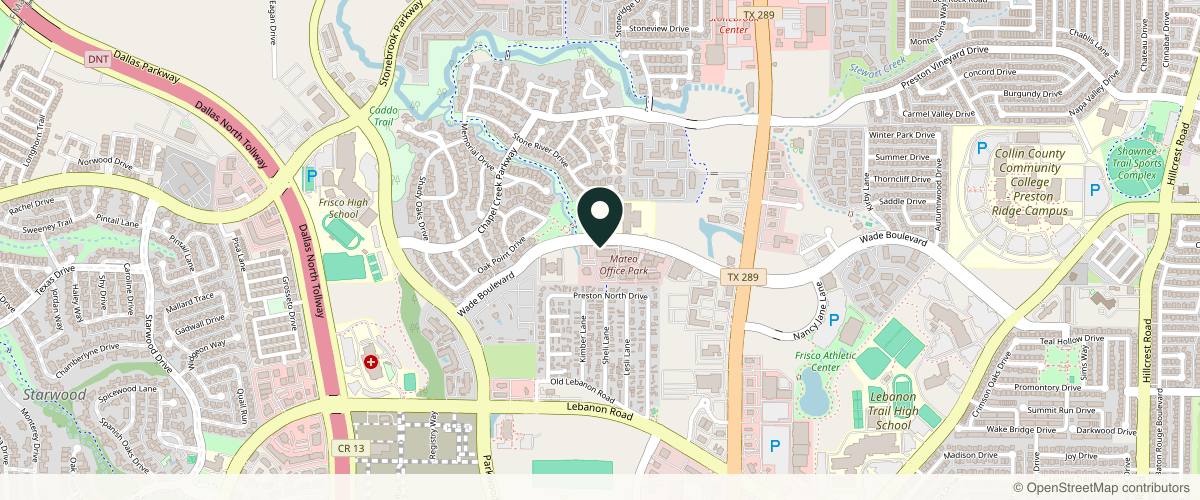 Map showing Geo N. Tabbal , M.D. in Frisco, Texas