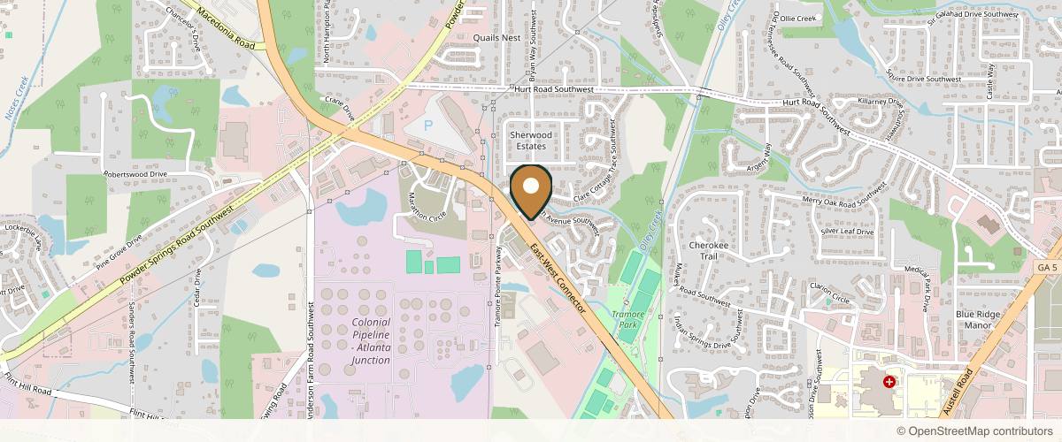 Map showing Georgia Plastic & Reconstructive Surgery in Atlanta, Georgia
