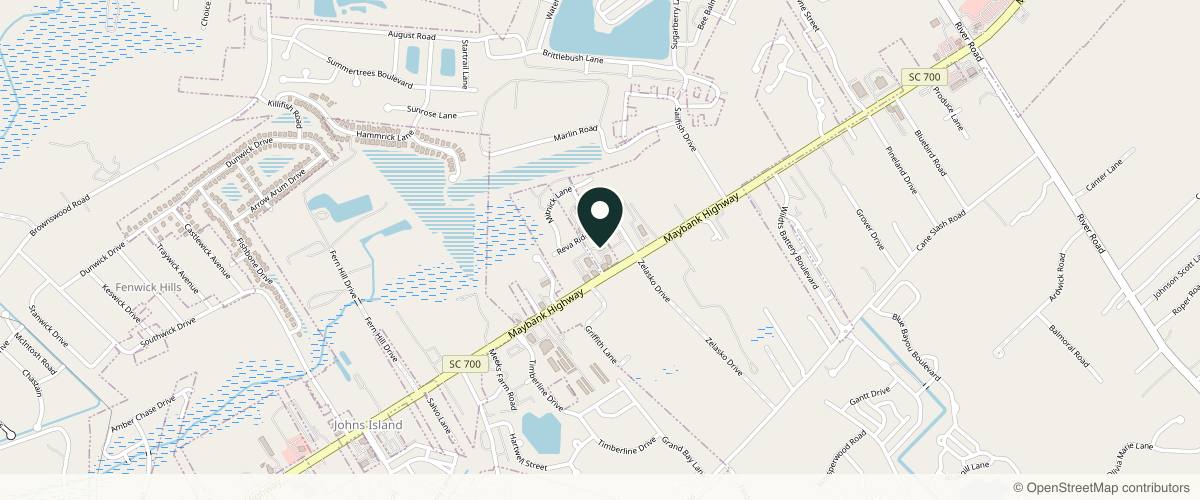 Map showing Germain Dermatology in Charleston, South Carolina