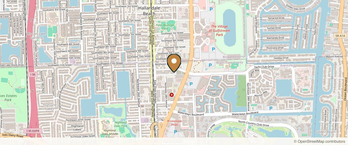 Map showing Glamour Medical Aesthetics in Aventura, Florida