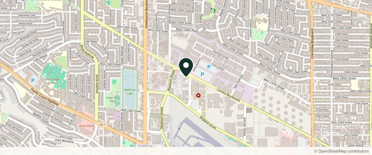 Map showing Golden State Dermatology - Torrance, Lomita Blvd in Torrance, California