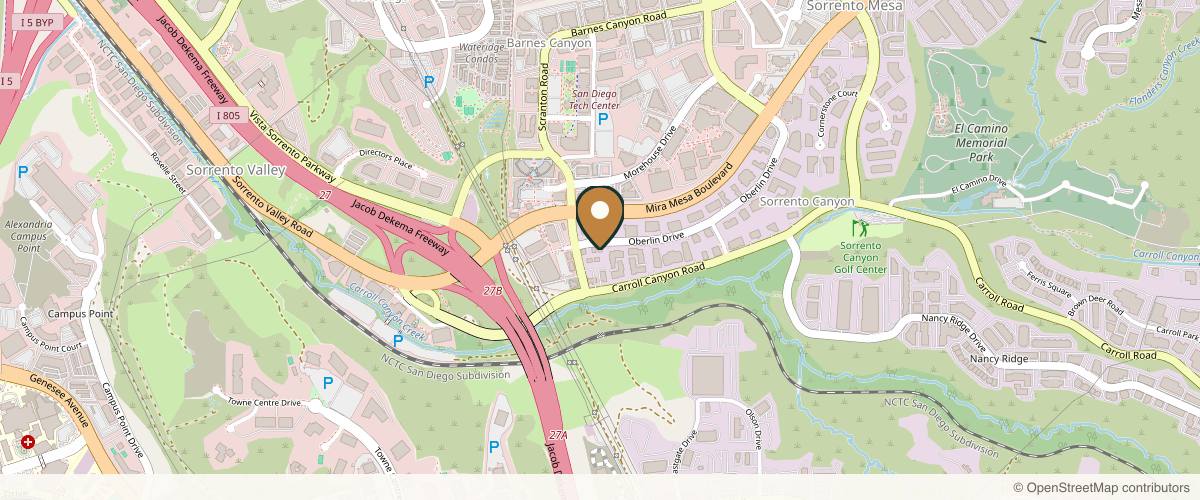 Map showing Golden Triangle Facial Plastic Surgery in San Diego, California