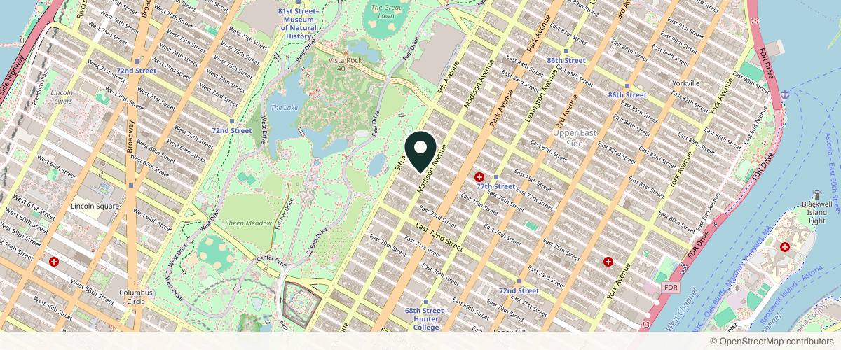 Map showing Goldenberg Dermatology - Gary Goldenberg, MD & Kristina Goldenberg, MD in New York, New York