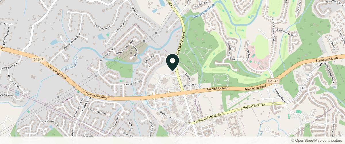 Map showing Goodman Dermatology- Braselton in Gainesville, Georgia